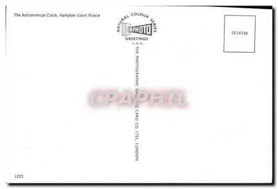 Astronomiczny zegar — Hampton Court Palace — Copphoto Greetings U.S.A. — Rewers