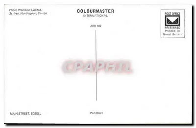 Edzell — widok ulicy głównej z wieżą zegarową — COLOURMASTER INTERNATIONAL — Rewers