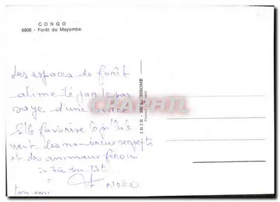 Floresta do Mayombe — Congo — Iris Michrome, n° 6906 — Verso