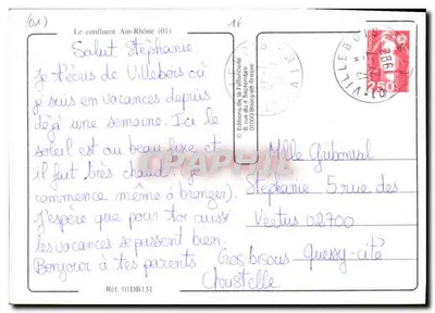 Zbieżność Ain-Rhône (01) — VILLEBRES — Wydawnictwo Tâllanderie — Rewers