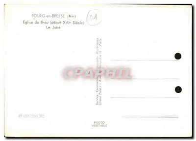 Igreja de Brou — início do século XVI — Service Commercial Monument Historiques III - Paris — Verso