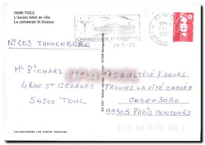 Toul — A Catedral de Saint-Étienne — EIV 531 - Edição - Europ — Verso
