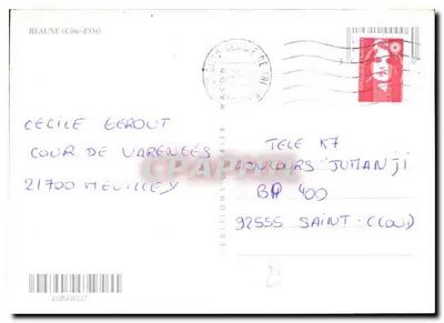 Beaune — Côte-d'Or, Borgonha — Edições Schibier — Verso