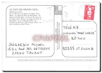 Dijon — Miasto Sztuki — Wydawnictwo Étel-Blois — Rewers