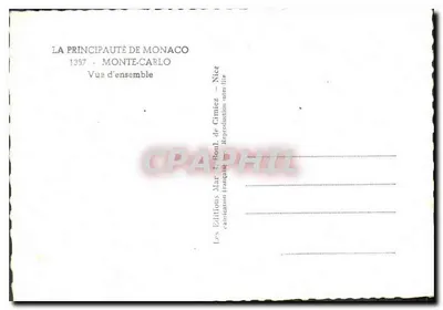 Widok ogólny — Monako — Wydawnictwo Mar & Boul, Nice — Rewers