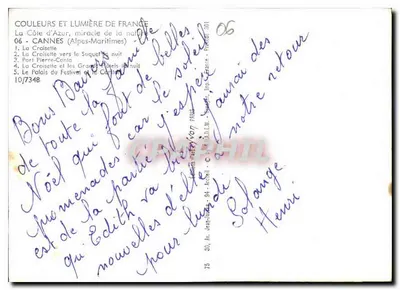 Cannes — Lembrança de Cannes — Carlin — Verso