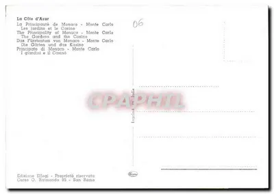 I Giardini e il Casinò di Monte Carlo — Principato di Monaco — Edizione Effegi — Verso