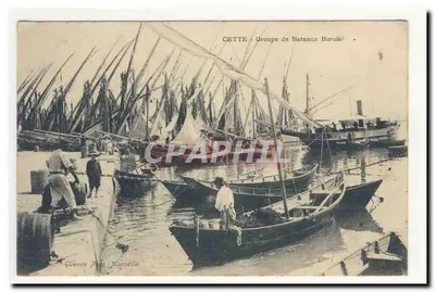 CETTE - Groupe de Bateaux Bœufs - Guénde Phot. Marseille