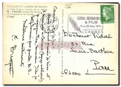Cannes — La Côte d'Azur, miracle de la nature — Éditions Vion — Achterkant