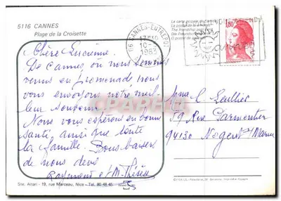 Playa de la Croisette — Cannes — editor Ste. Altari, n° 5116 — Reverso