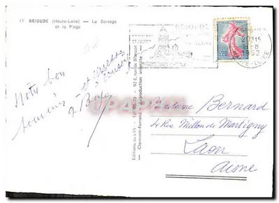 Brioude (Haute-Loire) — Le barrage et la plage — Éditions du LYS — Verso