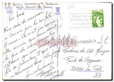 Cannes — Pamiątki z Cannes — Wydawnictwo Christine — Rewers