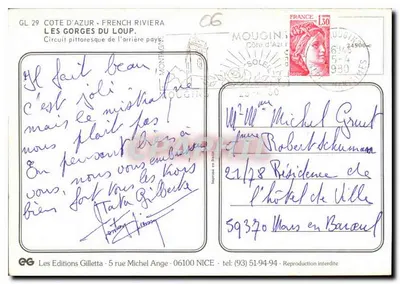 Gorges du Loup — paesaggio e cascate — Les Editions Gilletta, n° GL 29 — Verso