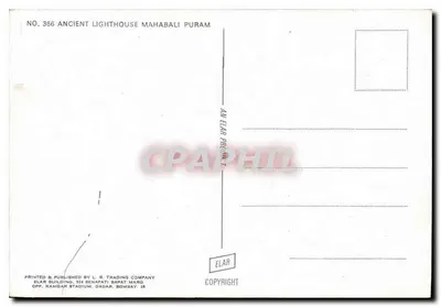 Stary far w Mahabali Puram — Lighthouse — Wydawca ELAR, n° 366 — Rewers