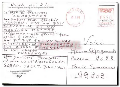 As Belas Igrejas, Basílicas, Abadias da Somme — Edições e Impressões Combier / Macon — Verso
