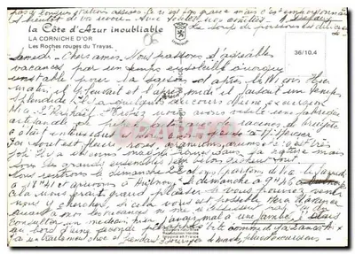 ट्रेयास के लाल चट्टानें — अनवसानी एज़रूर के किनारा — एडिटर कॉनकलर, संख्या 36/10.4 — पीछे