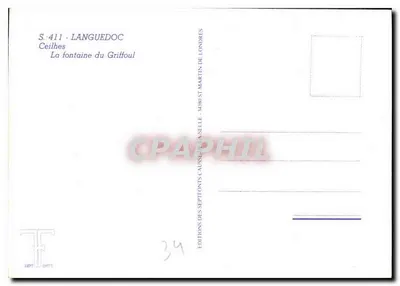 Ceilhes - Fontanna Griffoul — Wydawnictwo Septonts Caussé-de-Londres, seria S.411 — Rewers