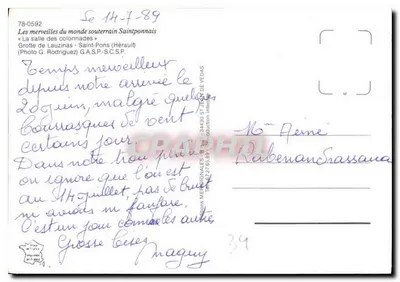 Jaskinia Lauzinas — Sala kolumn — G.A.S.P.-S.C.S.P. — Rewers