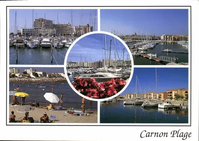 Carnon Plage — vista do porto e da praia — Éditions S.L.B.P. n°34