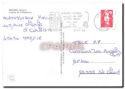 Béziers — Kerk van de Heilige Madeleine — Éditions Chiry — Achterkant