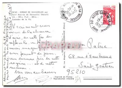 Watervallen van de Vis — Navacelles — Uitgaven S.L. Lyon-Villeurbanne — Achterkant
