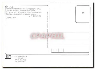 Rios da França — Edições Dubray, série DP 540/3 — Verso