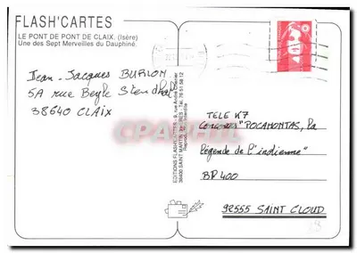 O Ponte de Pont de Claix — Uma das Sete Maravilhas do Dauphiné — Éditions Flash'Cartes — Verso