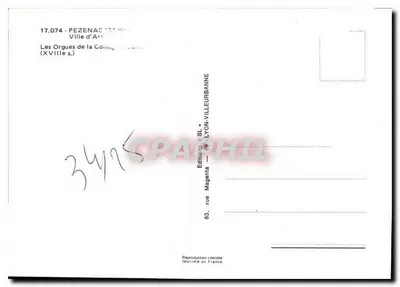 Órgãos da Colegiata — Pezenas (Hérault) — Éditions Magenta — Verso