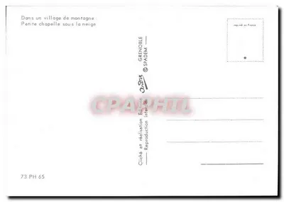 Mała kaplica pod śniegiem — Grenoble — SPADÈM — Rewers