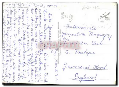 Widok z lotu nad Kapellen bei Moers — wydawca Krapohl, nr 21 — Rewers