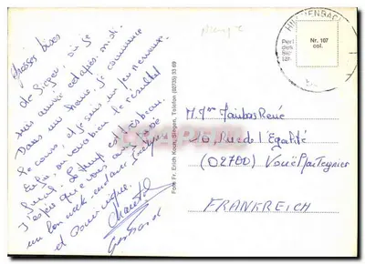 Piękne Siegerland — Neiphetal przy Ahaiderbach, Lens Krönchen, Rodgen, Luftwurst Brauwersdorf, Freudenberg — Foto Fr. Erich Kauth, Siegen — Rewers