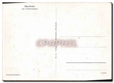 Mannheim — Am Friedrichplatz — Verlag Emth Hartmann, Mannheim, Nr. 12 — Rewers