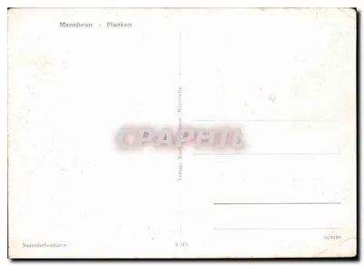 Mannheim - Planken — widok ulicy z tramwajem i sklepem Salamander — wydawca: E. L. Planken, nr 4 Mh — Rewers