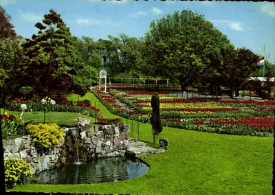 Jardim floral com tulipas — Hollande — editor Kallius, n° 316/331