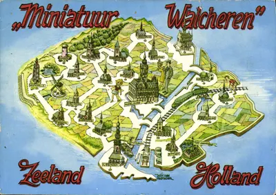 Miniatura de Walcheren — Vista panorâmica estilizada — Wim den Hollander
