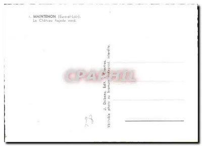 Maintenon (Eure-et-Loir) — Fronton zamku — J. Dolbeau, Wyd. Chertres — Rewers