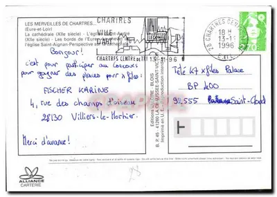 Chartres — Katedra i zabytkowe miejsca — wydawnictwo La Nussee-Saint-Victor — Rewers
