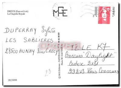 Dreux — La Chapelle Royale — M.G. Editions, n°28134004 — Achterkant