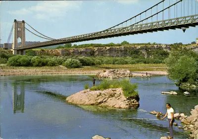 Ponte suspensa em Saint-Martin-d'Ardeche — Ponte São Espírito — Éditions de France, n°18283