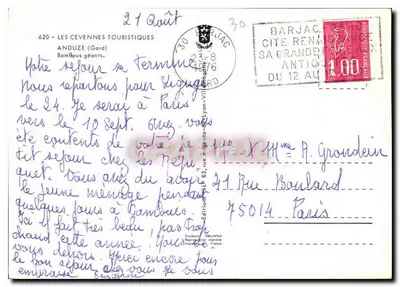 Bambus gigantes — Cevennes Turísticas — Edições Naturais — Verso