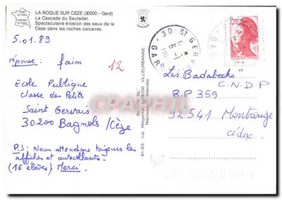 La Cascada del Sautadet — La Roque-sur-Cèze (Gard) — Ediciones Magenta — Reverso