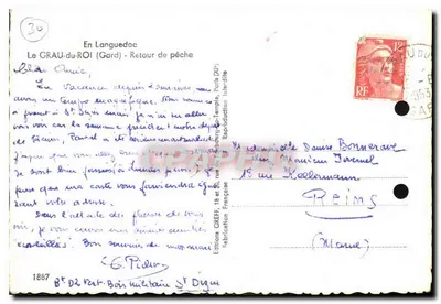 Le GRAU-du-ROI (Gard) - Powrót z rybołówstwa — Wydawnictwo GREFF, n°30 — Rewers