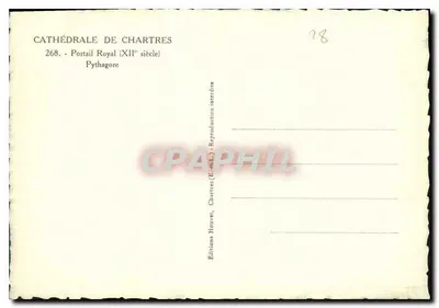 Katedra Chartres — Portail Royal (XII wiek) — Pythagore — Rewers