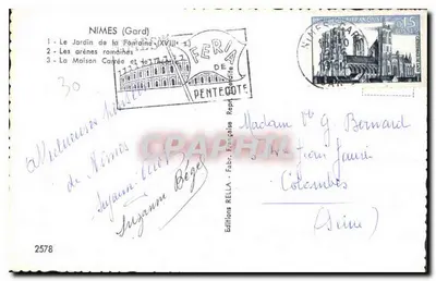 Nîmes — Pamiątka z Nîmes — Wydawnictwo Rella — Rewers