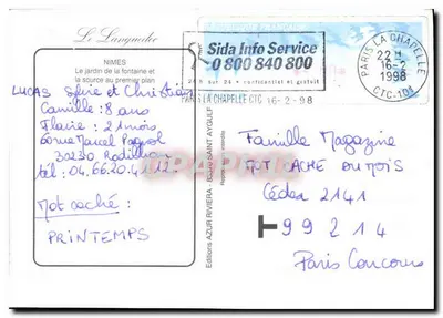Nîmes — Ogród Fontaine — Éditions Azur Saint-Aygulf — Rewers