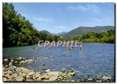 Banho no Gardon — Camping caravanning 'Le Castel Rose' — C. Cing