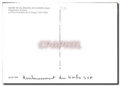 Coroação da Virgem — Enguerrand Quarton (1453-1454) — Edição — Verso