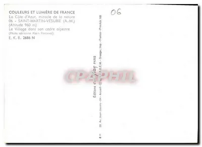 Saint-Martin-Vésubie — village dans son cadre alpestre — Éditions Jean-Jaurès, n° 06 — Verso