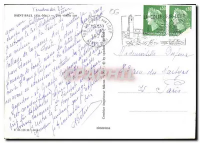 Rua estreita em Gratalieu — loja de antiguidades — editor Cimy — Verso
