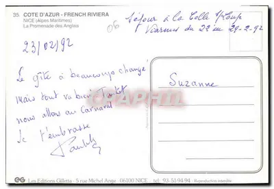 Nice — Promenade des Anglais — Wydawnictwo Gilletta, nr 35 — Rewers